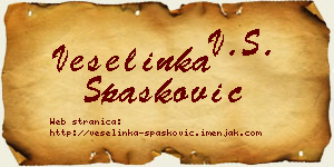 Veselinka Spasković vizit kartica